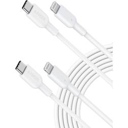 Anker USB C to Lightning Cable, Powerline II [10ft, 2-Pack, Charging Cord iPhone 13 Pro